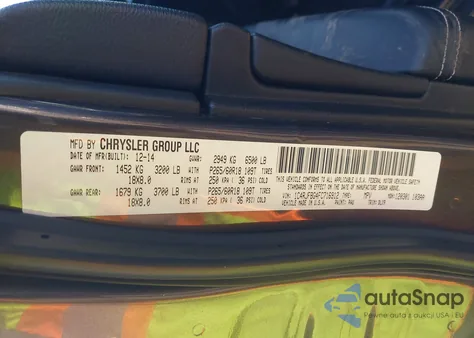 2015 Jeep Grand Cherokee Limited from USA, damaged, VIN 1C4RJFBG4FC716912